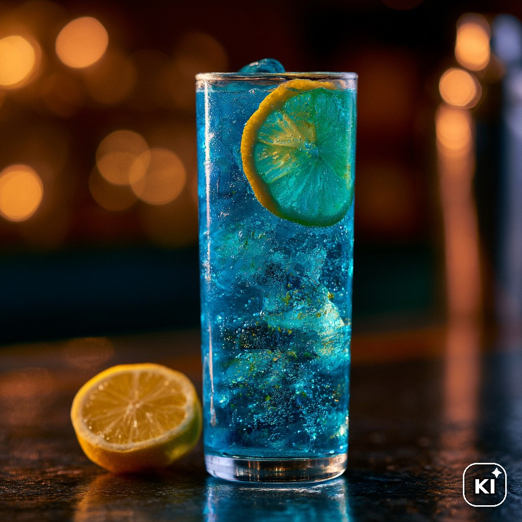Sparkling Green Rythm Cocktail