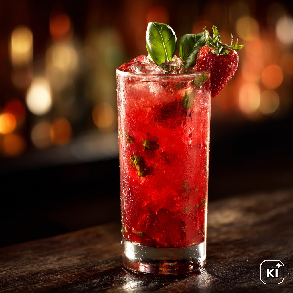 Strawberry Basil Mule