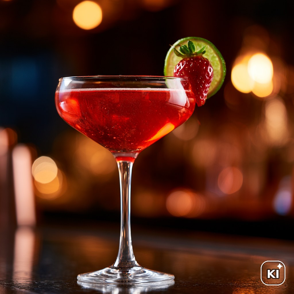 Vodka Fraise Cocktail